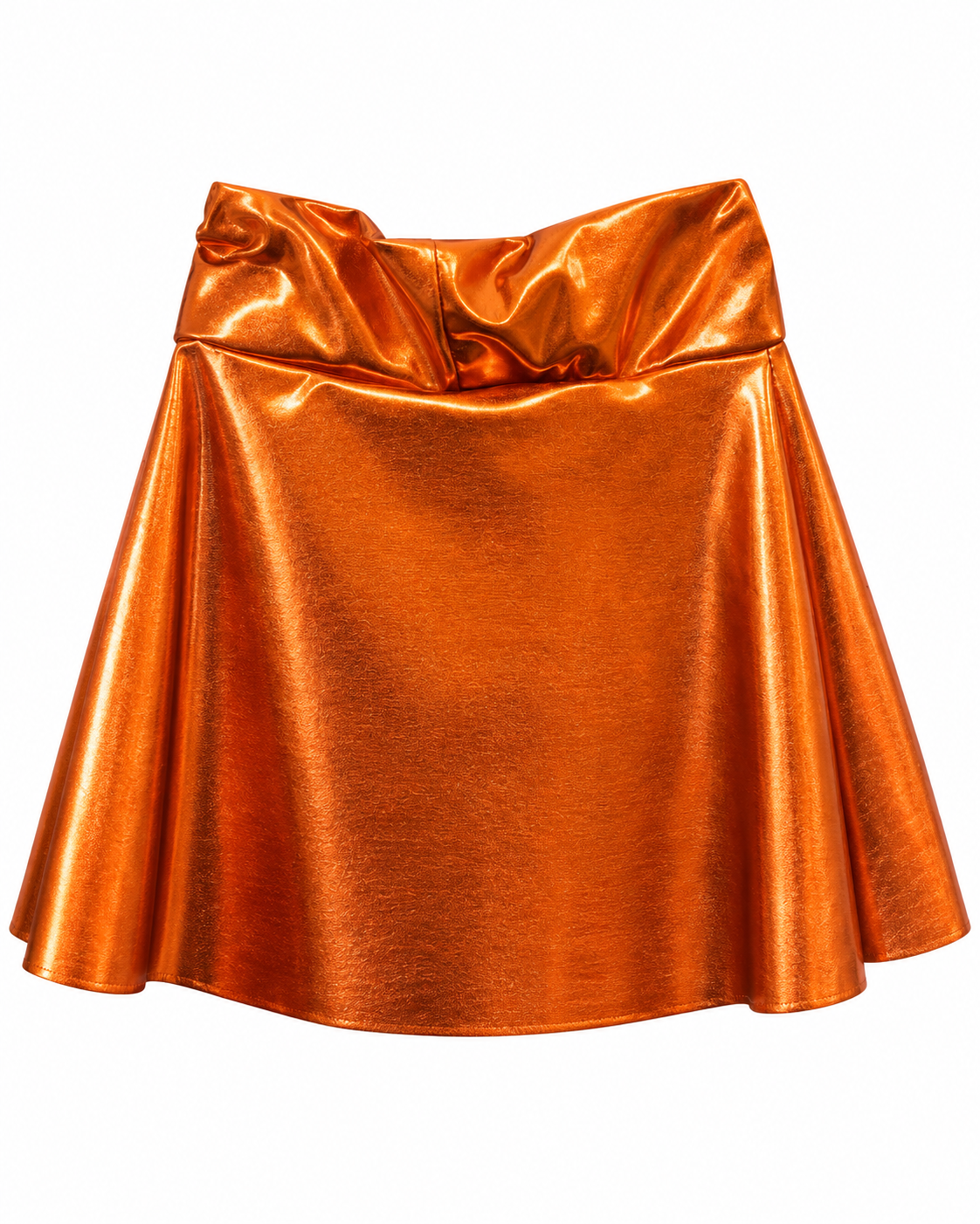 Orange Metallic Skirt