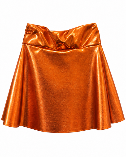 Orange Metallic Skirt