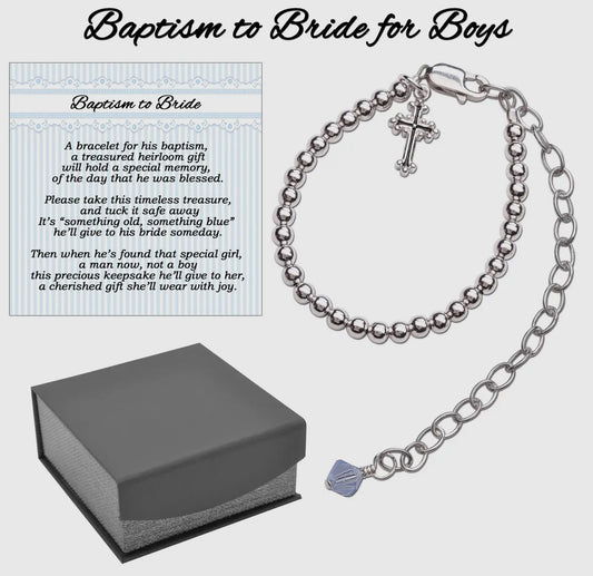 Cherished Moments Baptism to Bride Boys Bracelet