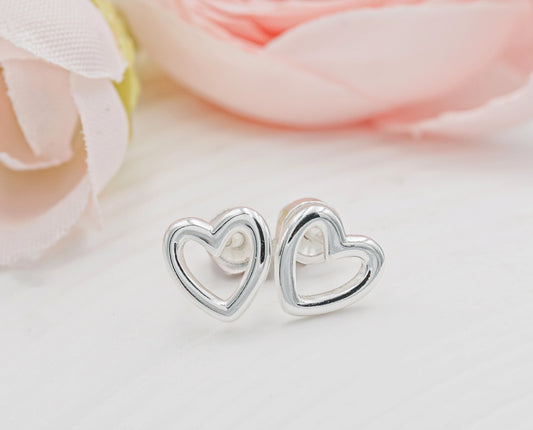 Cherished Moments Hollow Heart Earrings