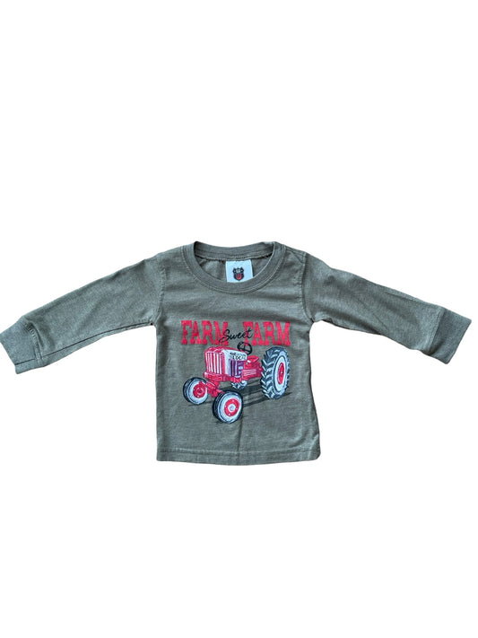 Wes And Willy Farm Tractor Long Sleeve Tee