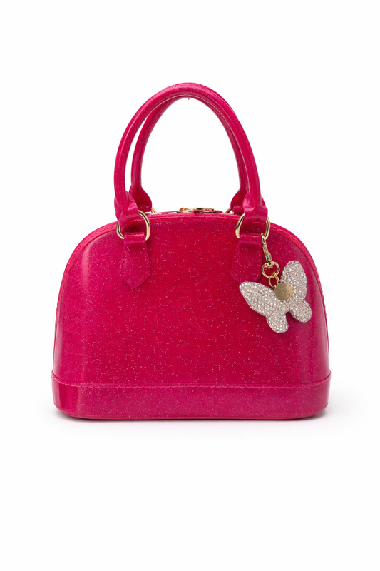 Carrying Kind Small Pink Shimmer Butterfly Purse