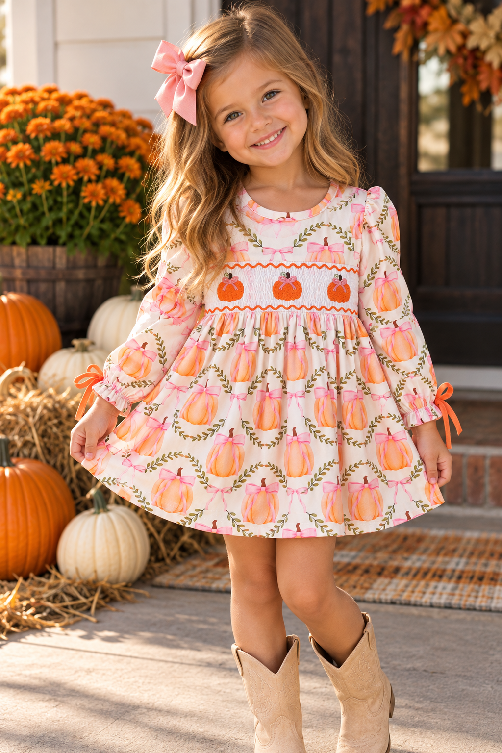 Fall Pumpkin Coquette Dress