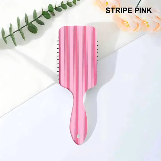 Large Detangle Pink Striped Hairbrush