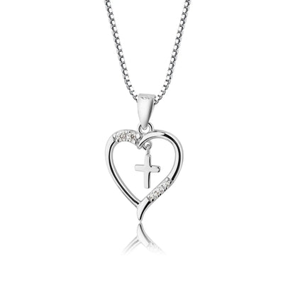 Cherished Moments Dancing Cross Gold Necklace