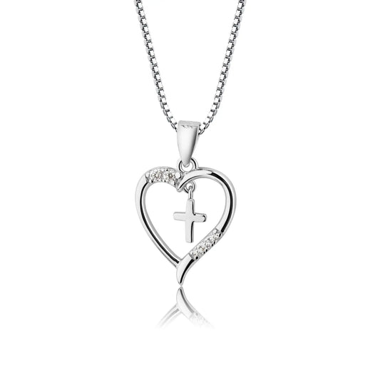 Cherished Moments Dancing Cross Gold Necklace
