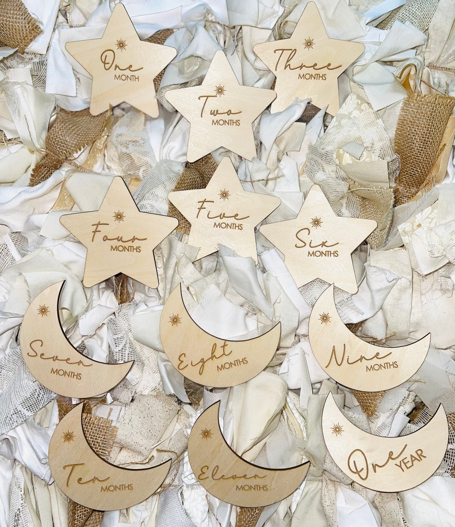 Stars & Moon Milestone Tiles