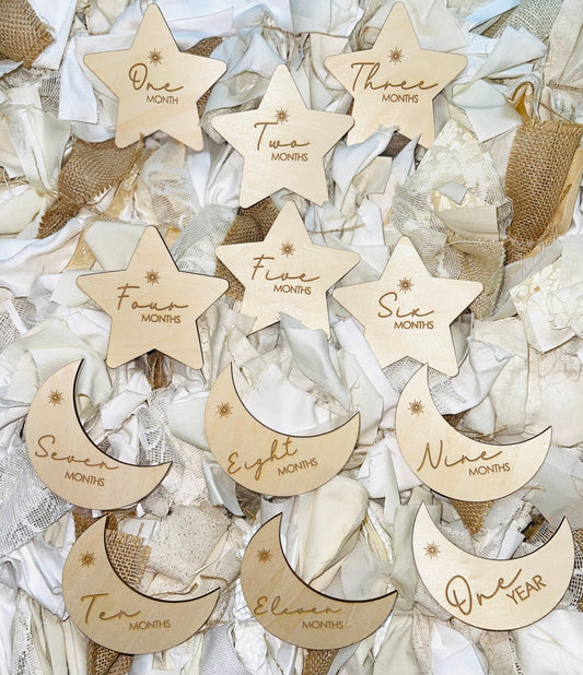 Stars & Moon Milestone Tiles