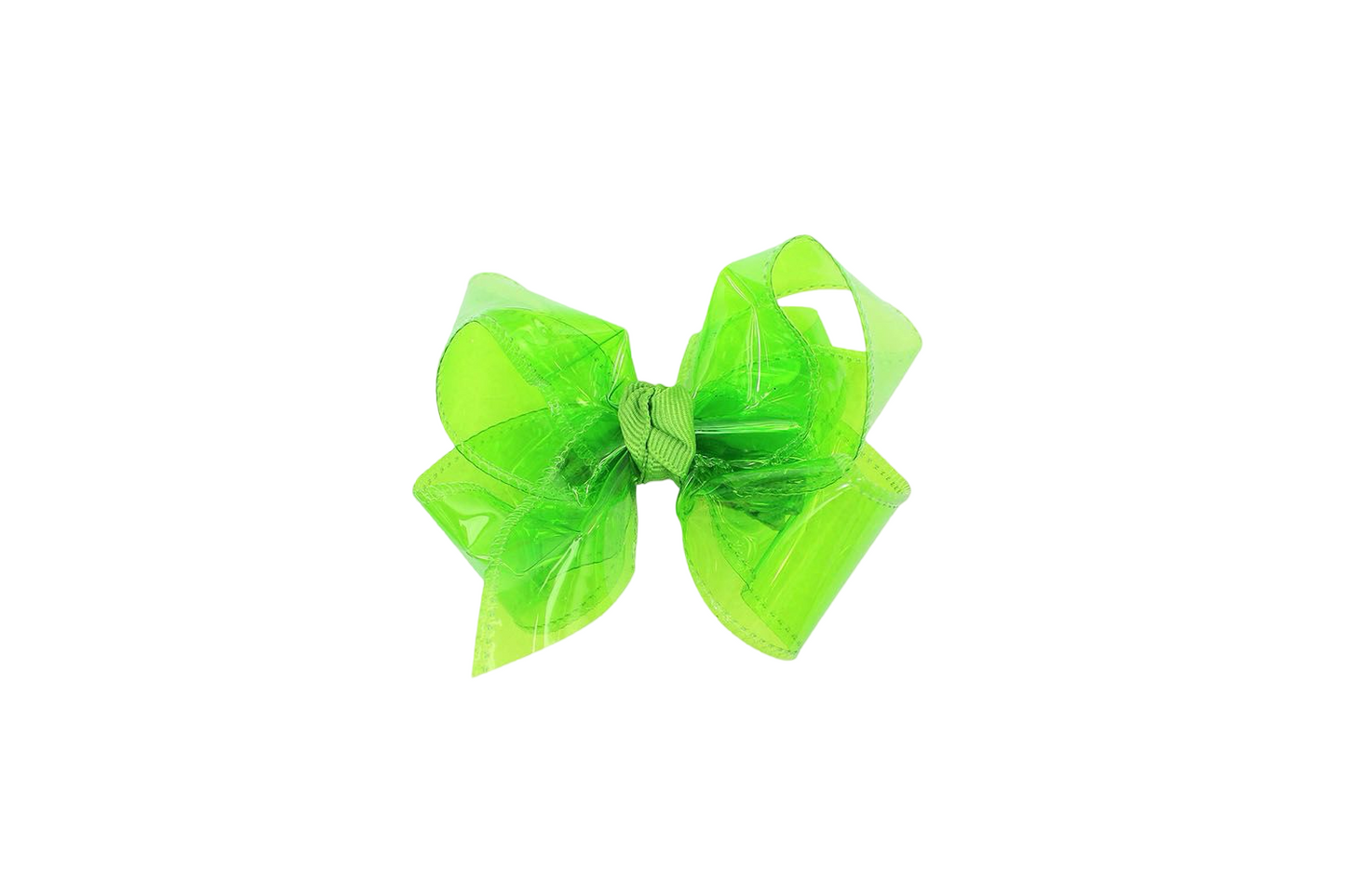 Beyond Creations Apple Green Alligator Clip Water Bow