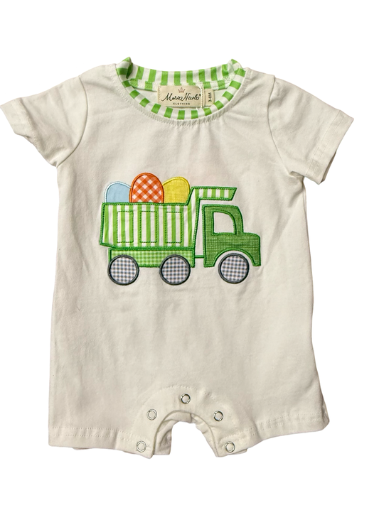 Egg Truck Striped Onesie