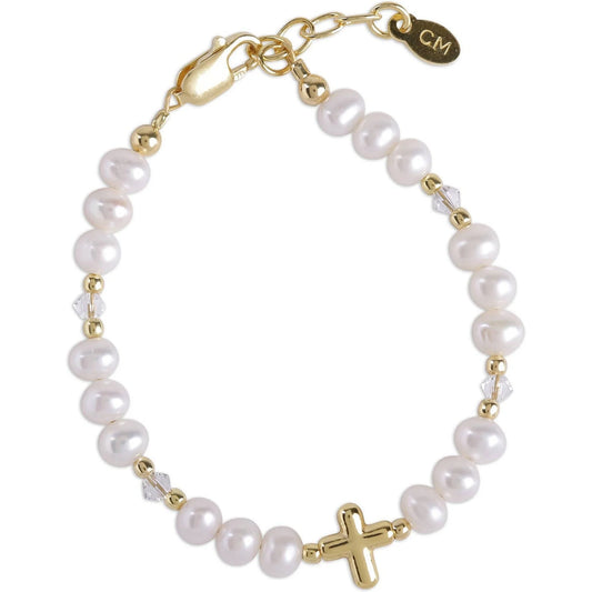 Oakley Jane Registry Cherished Moments Pearl Cross Bracelet