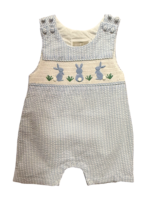 Smocked Blue Easter Bunny Jon Jons