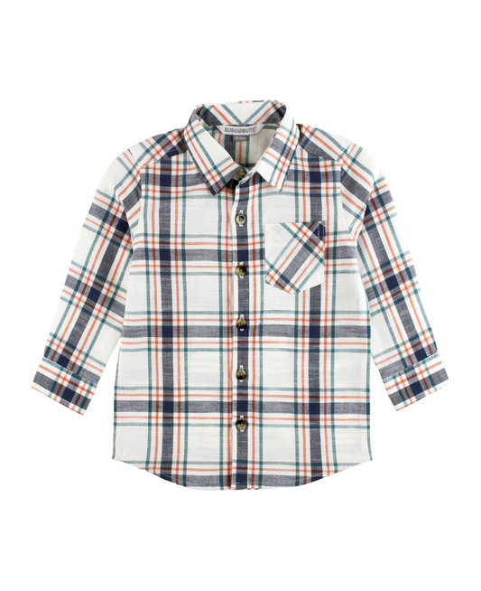 Rugged Butts Fall Harvest Plaid Long Sleeve Button Down