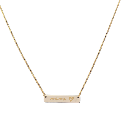 "Mama" 16" Bar Necklace