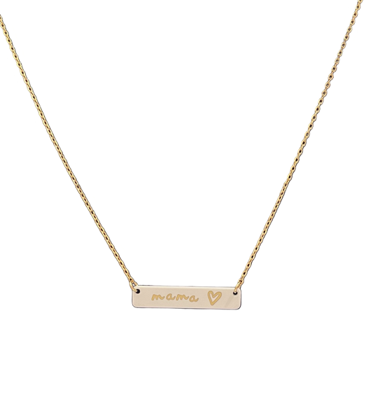 "Mama" 16" Bar Necklace