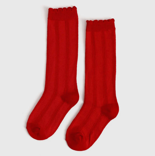 Little Stocking Co. Scalloped Knee High Socks