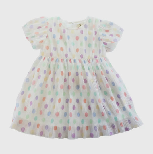 Doe a Dear Dot Chiffon Pleat Dress