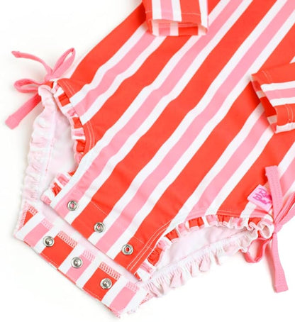Ruffle Butts Cayenne Pop Stripe LS One Piece