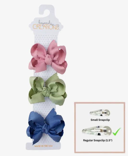 Beyond Creations 3PK Scalloped Bows