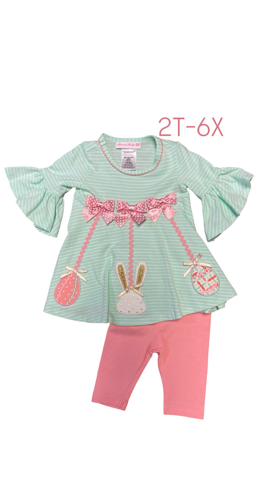 Bonnie Jean Polka Dot Bow Easter Bunny Set