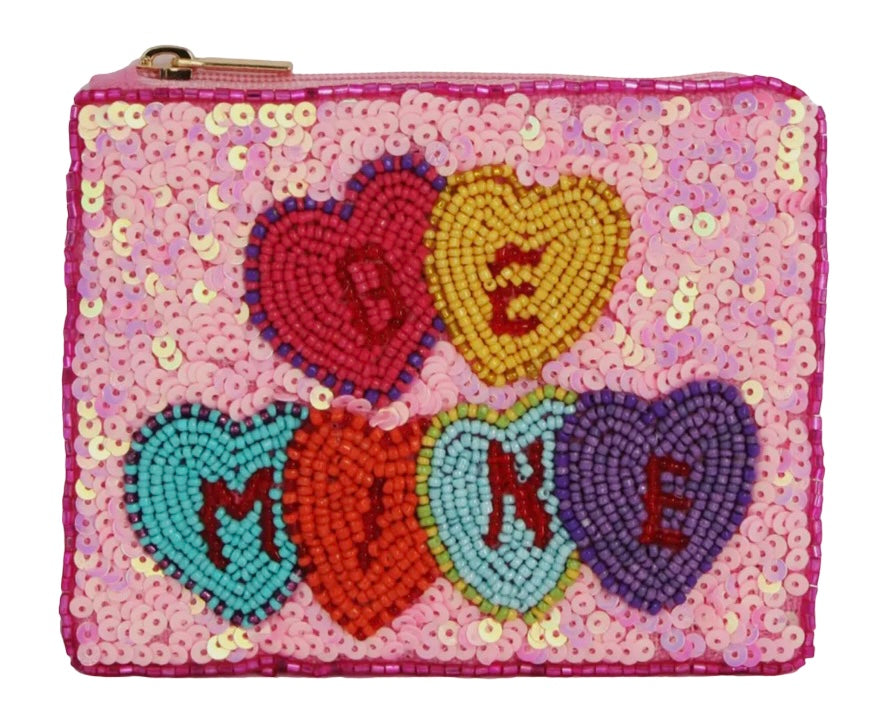 Beaded Be Mine Coin Purse