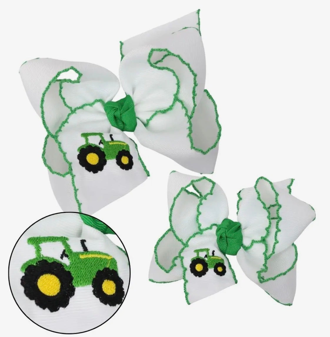 Beyond Creations Crochet Edge Alligator Clip Bows