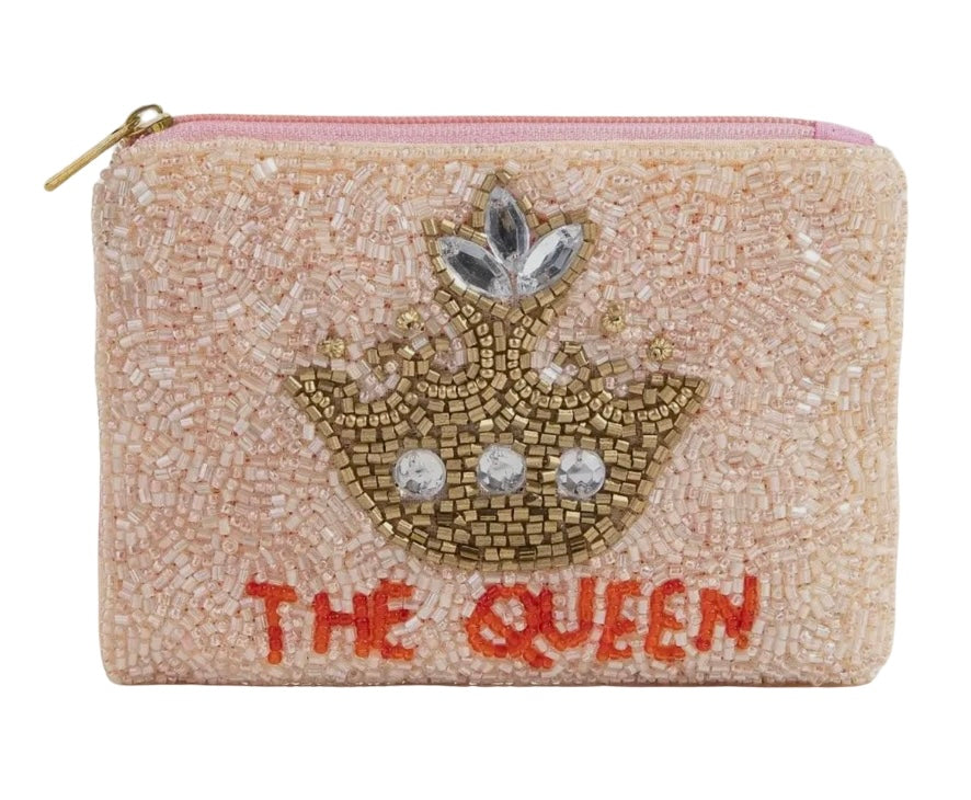 The Queen Crown Beaded Coin Purse