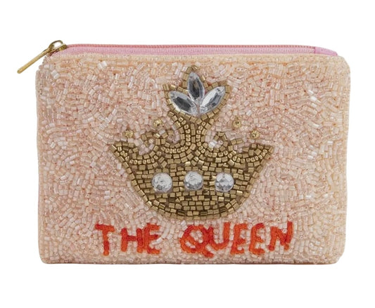 The Queen Crown Beaded Coin Purse