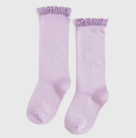 Remedy Rain Registry Little Stocking Co. 'Lilac' Lace Socks