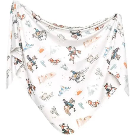 Tucker Lewis Registry Copper Pearl “Boone” Swaddle Blanket
