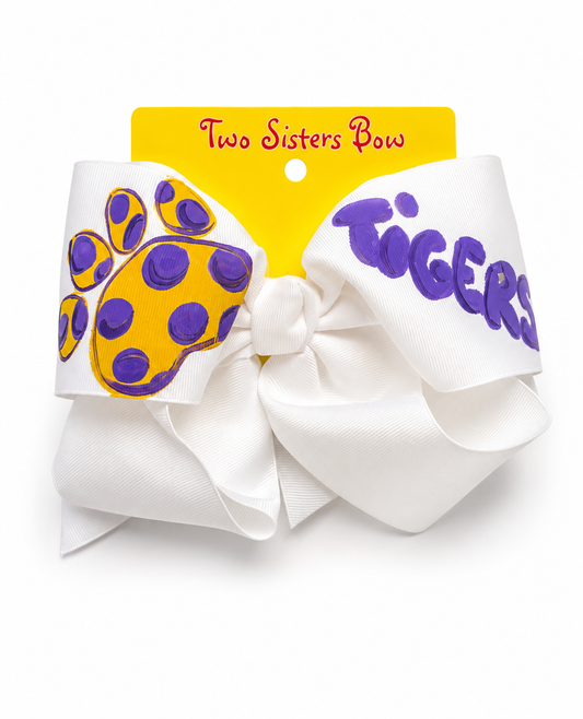 Two Sisters Bows Tigers Bow X-Large (6.5in)