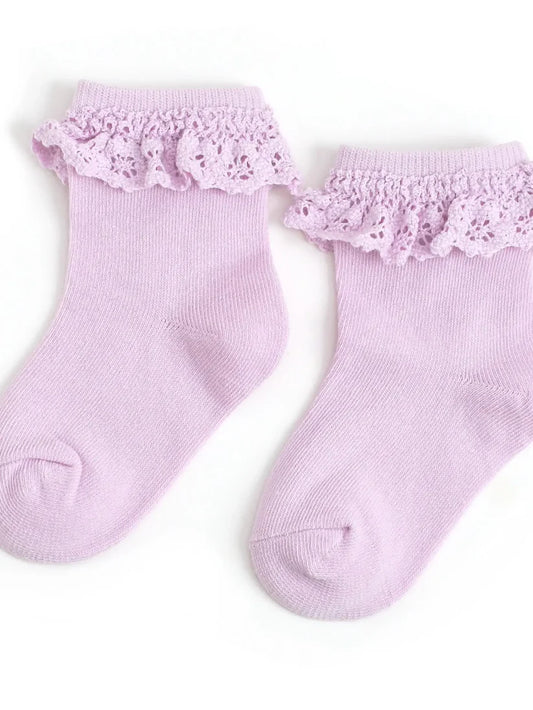 Presley Odom Registry Little Stocking Co. 'Lilac/Wisteria Lace' Knee High Socks