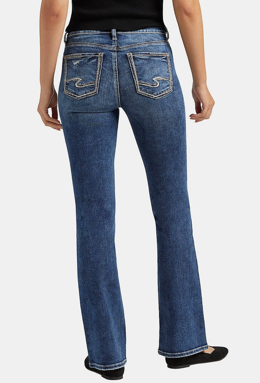Sliver Jean Medium Wash High Rise Wide Leg Jeans