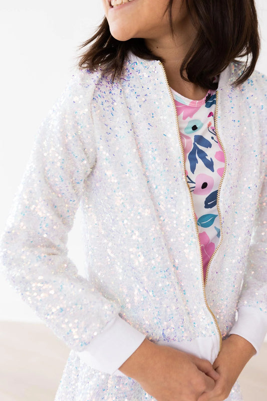 Mila & Rose White Sequin Jacket