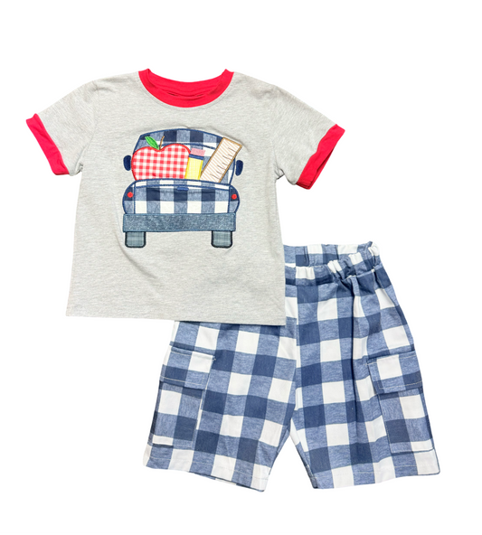 Boys Back To School Truck & Apple Set