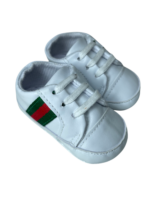 Baby Duffee Registry Red & Green Stripe Sneakers