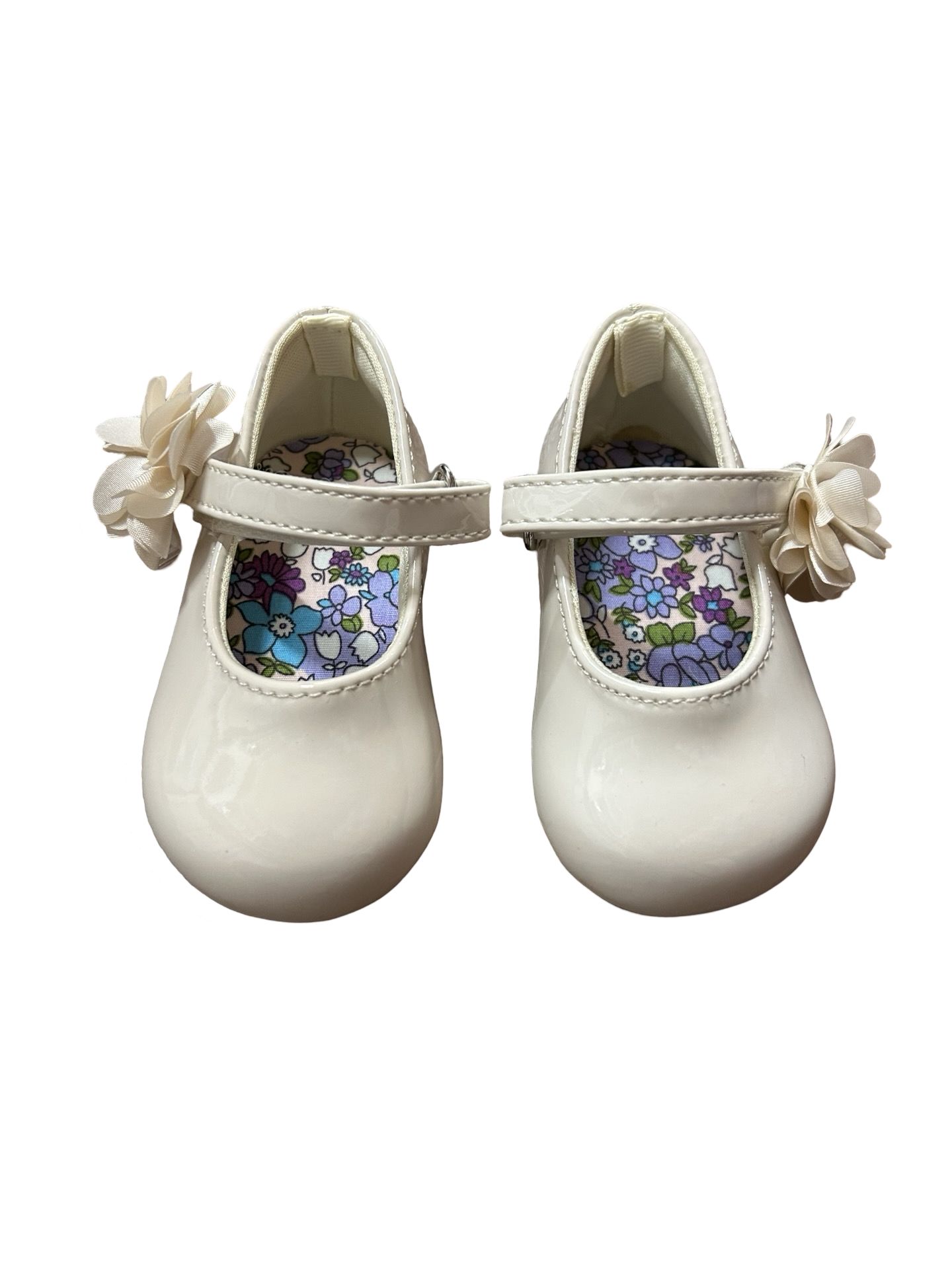 Baby Deer One Strap Shoes With Flower