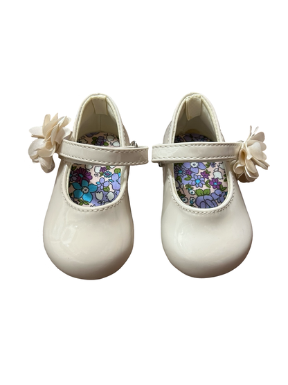 Baby Deer One Strap Shoes With Flower