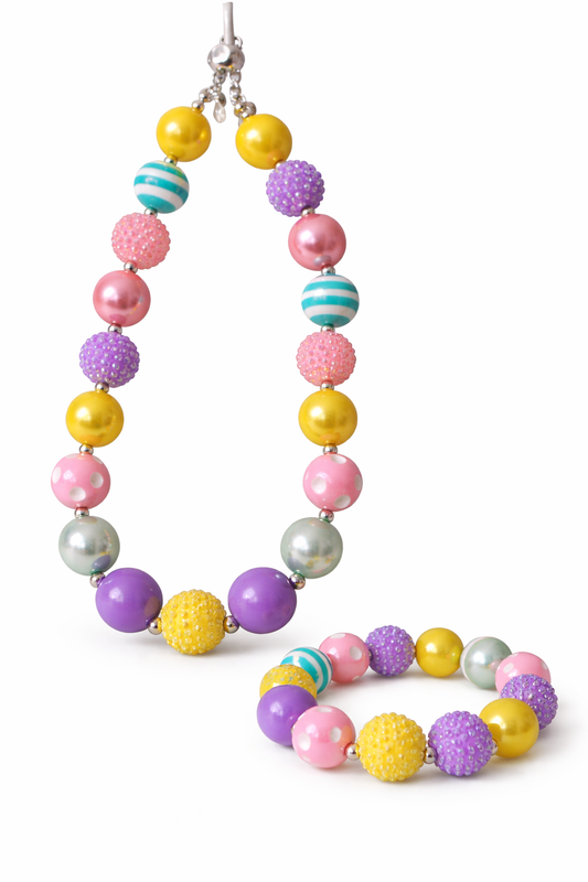 Unicorn Confetti Crown Bubble Necklace