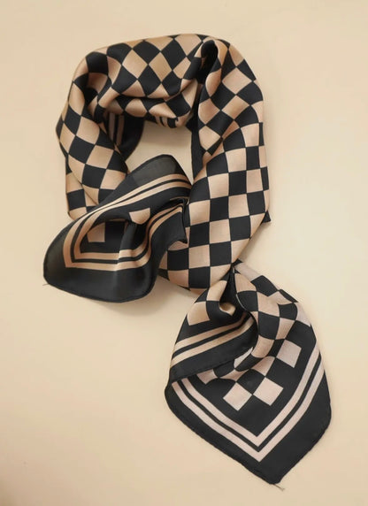 Josslyn large checkered bandana scarf