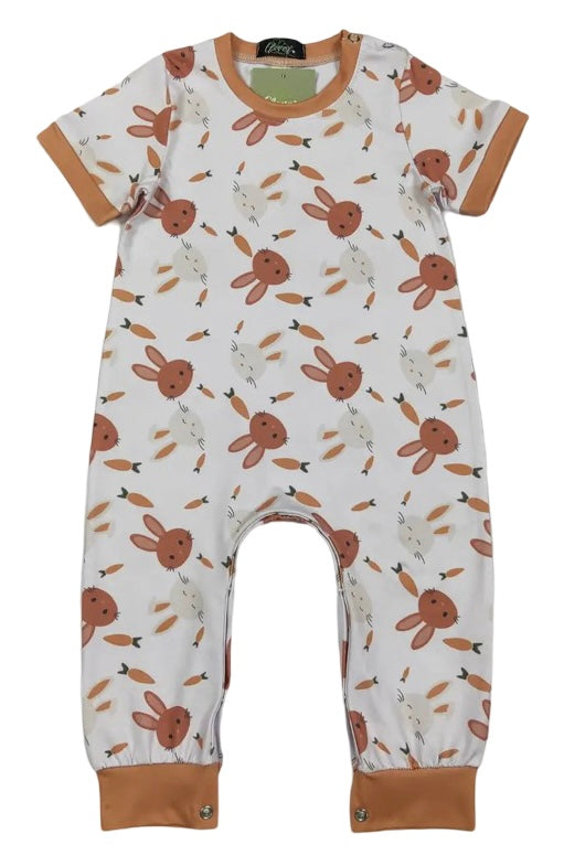 Clover Cottage Easter Bunny Snack Boy Romper