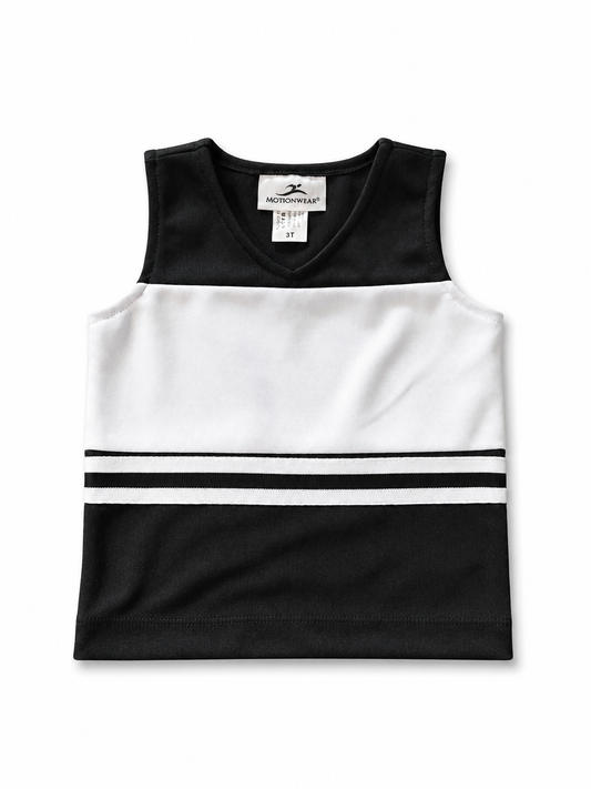 Black & White Motionwear Cheer Suit Top