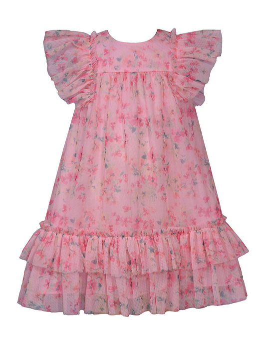 Bonnie Jean floral Tiered Dress