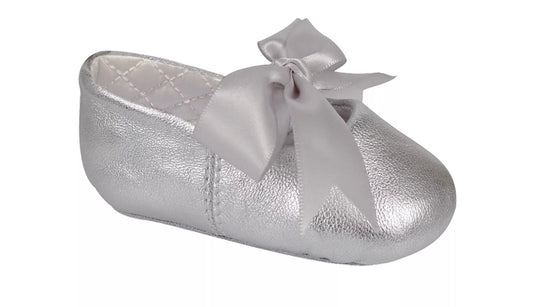 Baby Deer Silver Ballet Flats