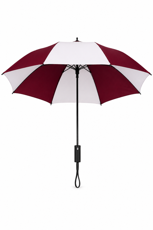 Crimson/White Topsy Turvy Compact Umbrella