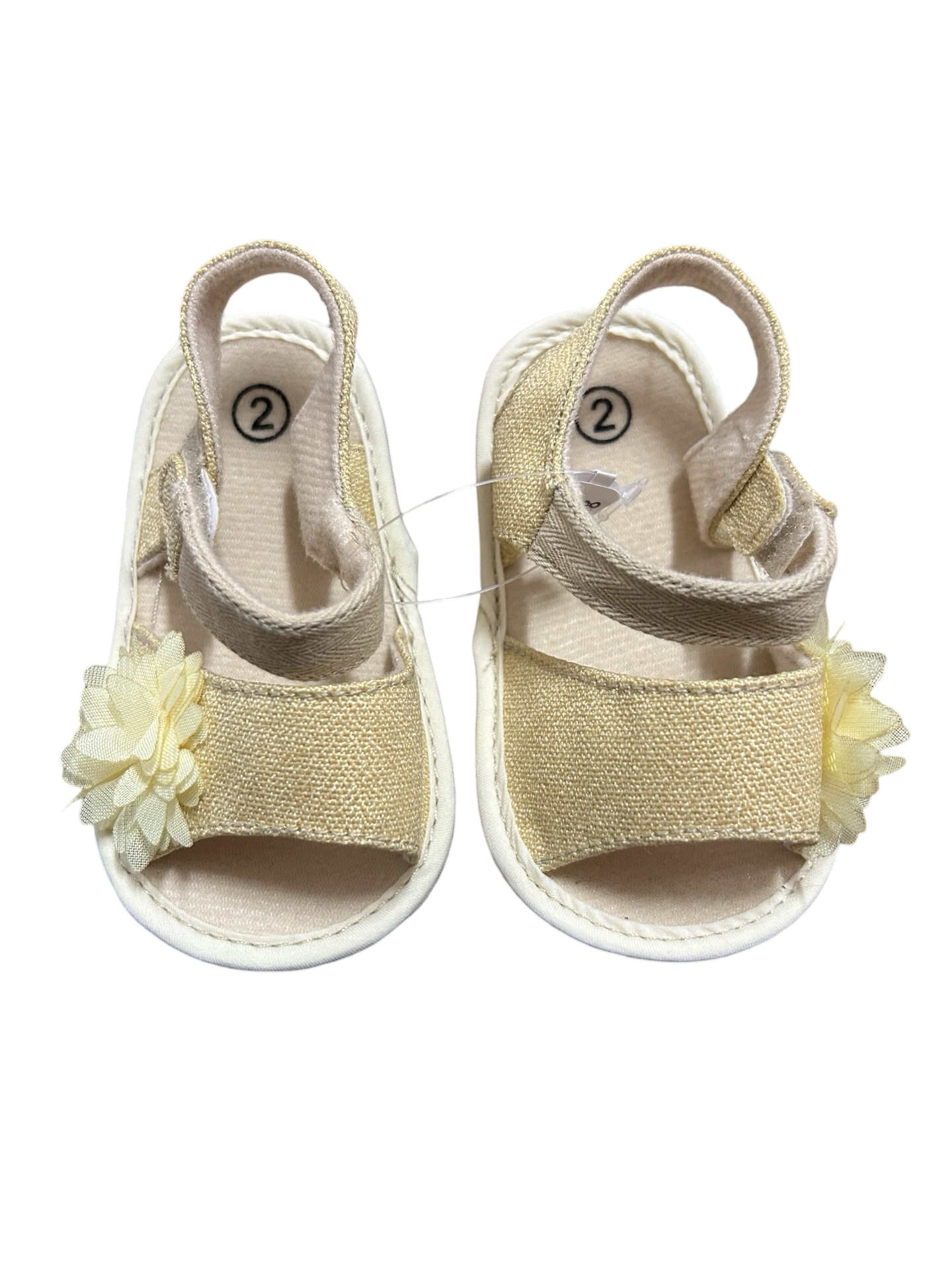 One Strap Soft Sole Sandals with Flowers