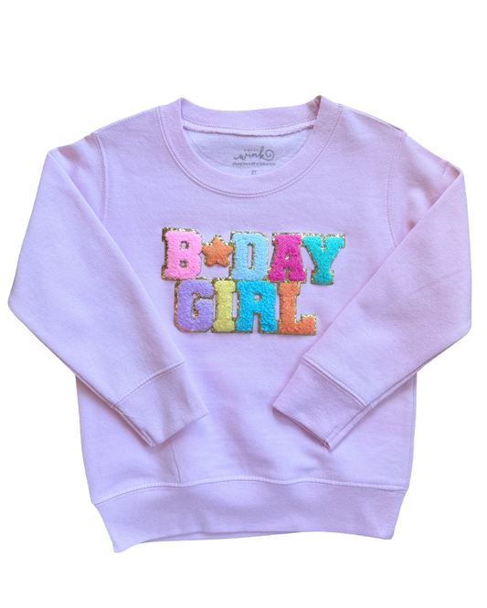 Sweet Wink Bday Patched Sweatshirt