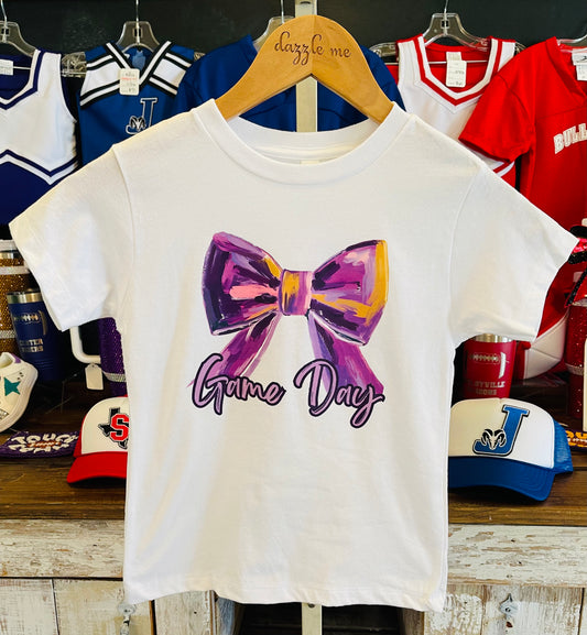 Purple Coquette Game Day Tee