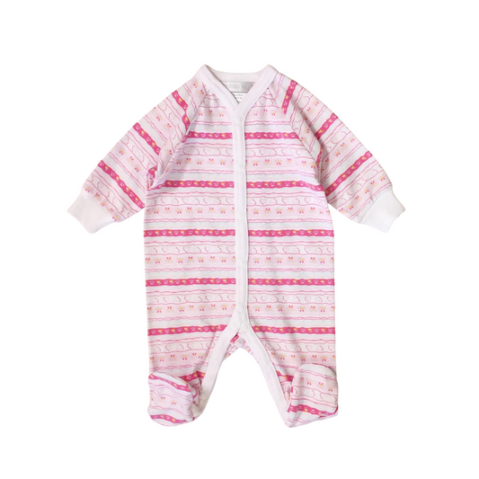 Itty Bitty Baby pink Stripe Preemie Footed Sleeper 3-5LB