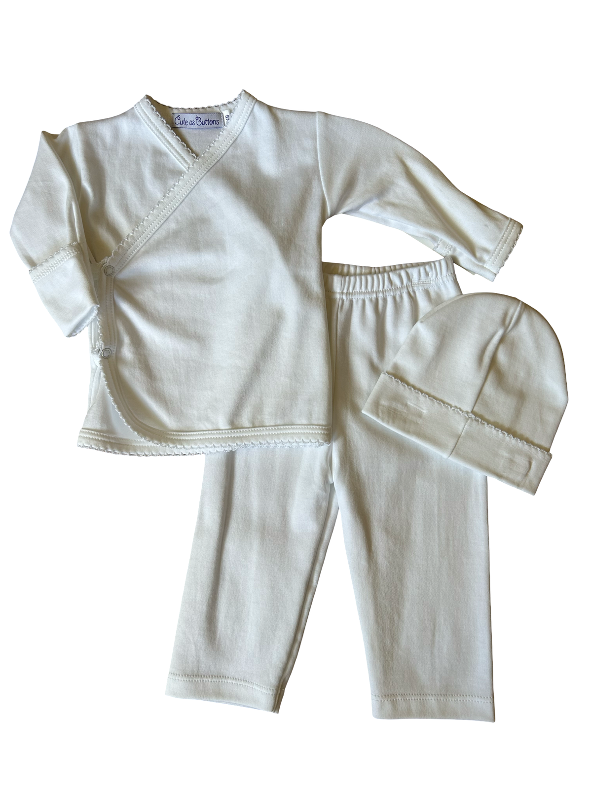 John Parker Lawson Registry Solid White Long Sleeve Set